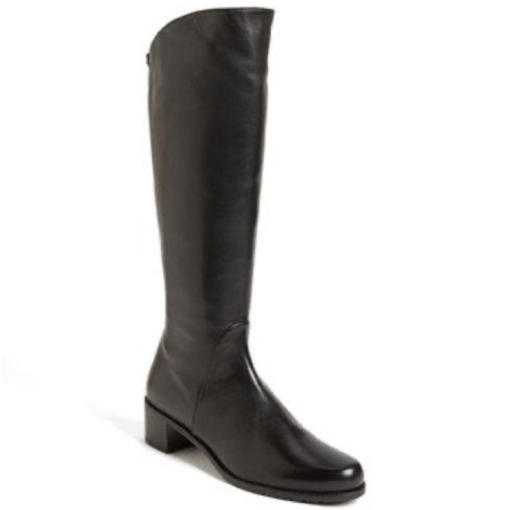 Stuart Weitzman Women's Pentagon Black Nappa Leather Boot